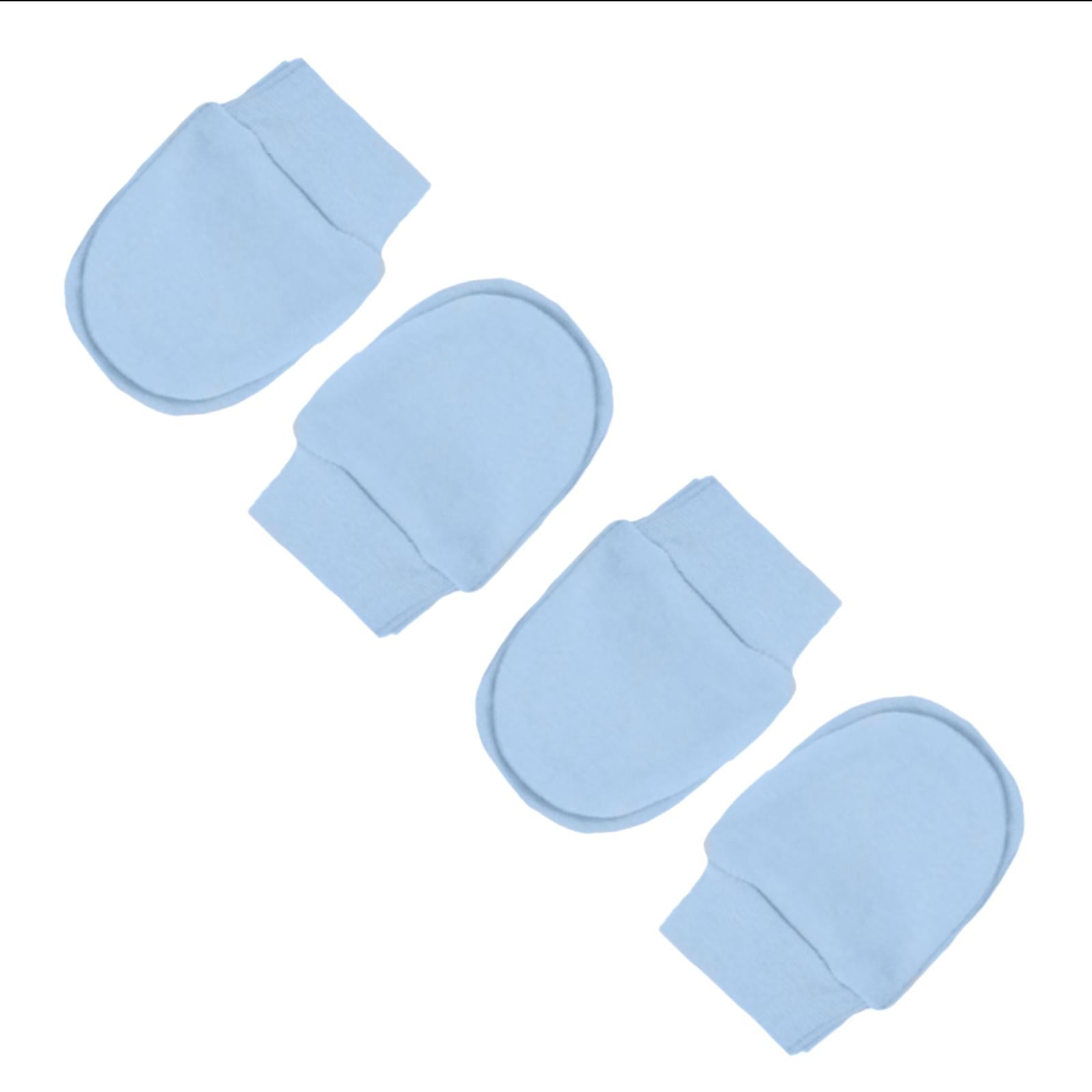 Baby Scratch Mitts, Mittens - Boys, Newborn, 4 Pack - Blue