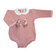 Baby Girls Knitted Romper, Pink, 0-12 Months