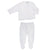 Baby Boys Knitted Outfit - Cable Knit Jumper & Leggins Set, White