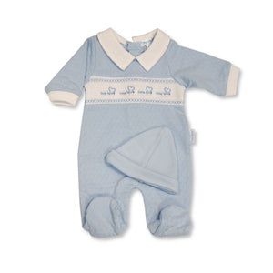 Tiny Baby Boys & Girls Outfit Set, Smock Romper & Hat, Preemie