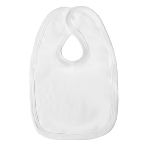 Baban Baby Bibs - 3 Pack - 100% Cotton, Made In Britain - White