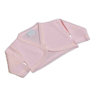 Baby Girls Knitted Bolero - Acrylic Knit, Pink