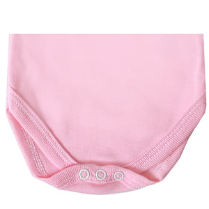 Baban Baby Bodysuits - 5 Pack - 100% Cotton, Made In Britain - Pink