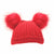 Baby Boys & Girls Knitted Pom Pom Hat - Winter Hat, Soft & Warm, Red