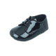Baby Boys Lace Up Shoes - Black Patent Leather - Made in Britain