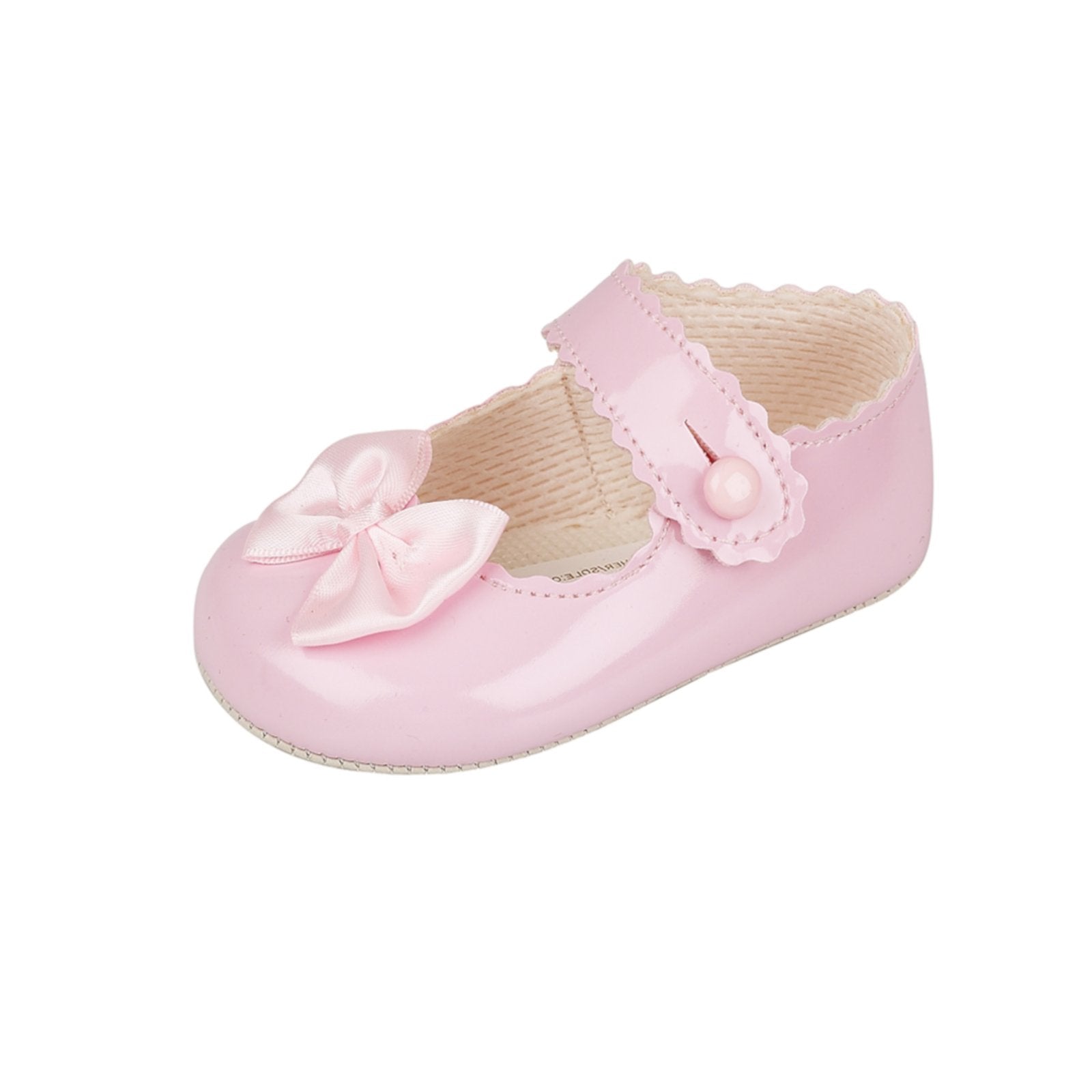 A certain As fast as a flash Necklet Baby Girls Bow Shoes, Soft Soled Pre-Walkers, UK 0-4 - Made in Britain –  Baby Togs
