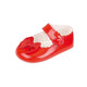 Baby Girls Shoes - Soft Soled Leather Bow - UK 0-4 - Made in Britain - Red