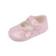 Baby Girls Polka Dot Bow Shoes, Leather - Made in Britain - Pink Patent
