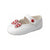 Baby Girls Shoes - Leather, Soft Soled, UK 0-3 - Made in Britain - White/Red