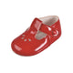 Baby Girls Leather Shoes - Petal, UK 0-4 - Made in Britain - Red