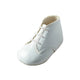 Baby Girls Lace Up Boots, Leather - Made in Britain - White Patent