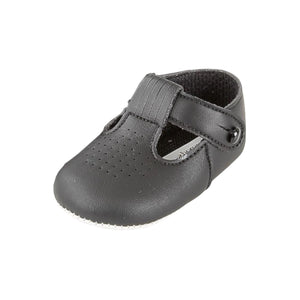 Baby Boys Shoes - Leather, UK 0-4 - Made in Britain - Black