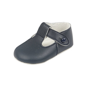 Baby Boys Shoes - Leather, UK 0-4 - Made in Britain - Navy