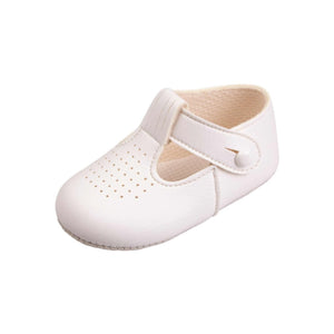 Baby Boys Shoes - Leather, UK 0-4 - Made in Britain - White