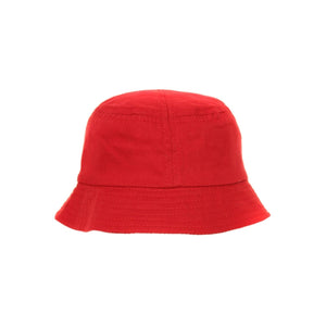 Baby Boys Bucket Hat, Chin Strap - Red - 100% Cotton