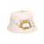 Baby Boys Bucket Hat - Lion Design, White - 100% Cotton
