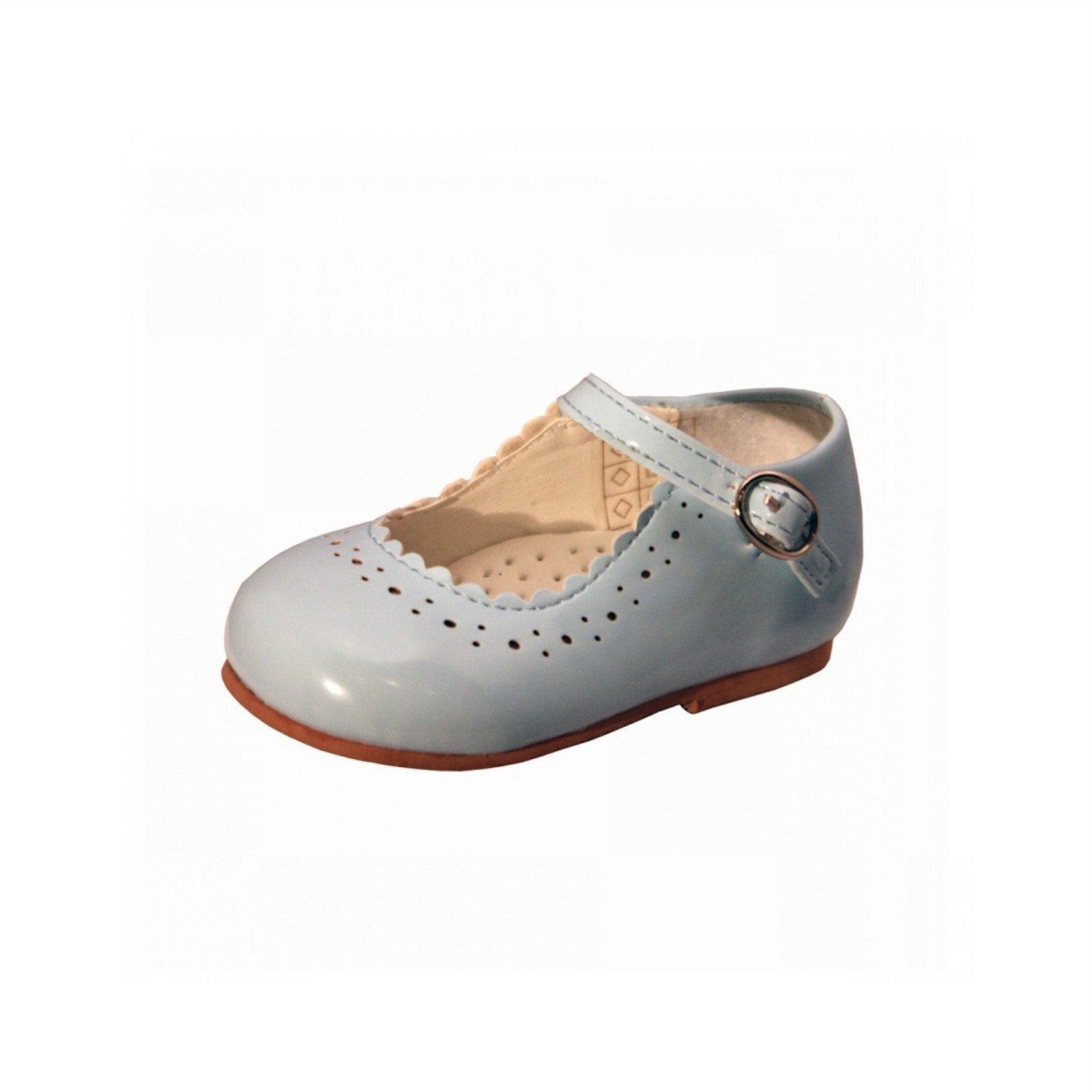 Baby Girls Shoes, UK 2-8 - Sevva Emma, Hard Sole, Leather - Blue