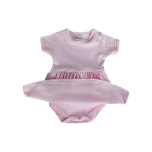 Baby Girls Bodysuit Dress - Pink, 100% Cotton