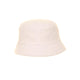 Girls Bucket Hat, Chin Strap - White - 100% Cotton