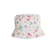 Girls Bucket Hat - Mermaid Design, White - 100% Cotton