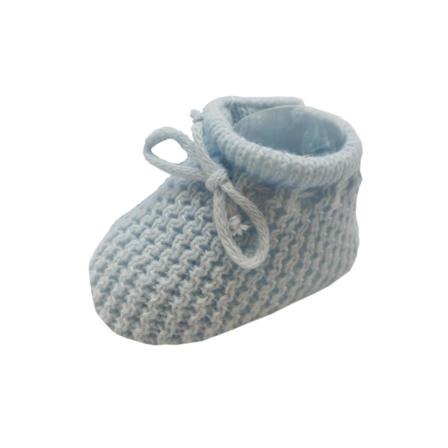Baby Knitted Booties - Blue