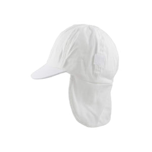 Baby Boys & Girls Legionnaire Cap with Neck Flap - White, 100% Cotton
