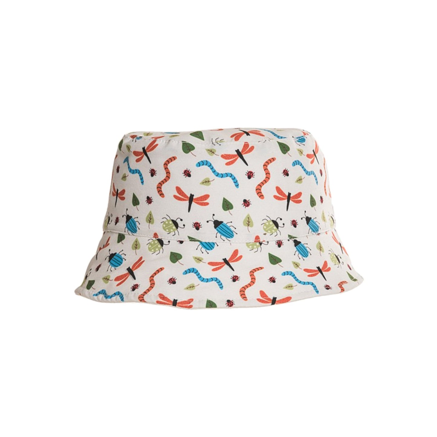 Boys Bucket Hat, Mini Beast Theme, Natural - 100% Cotton
