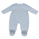 Baby Boys Velour Romper - Cotton Rich All-in-One Sleep Suit, Blue
