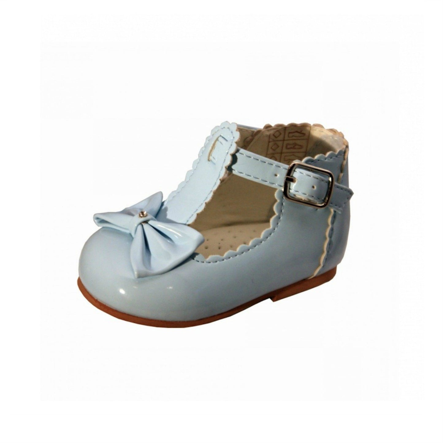 Baby Girls Leather Shoes - Hard-soled, Blue, Sally - Sevva