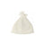 Baby Knitted Beanie - White, Waffle Knit - Pesci Baby
