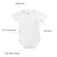 Baban Baby Bodysuits - 3 Pack - 100% Cotton, Made In Britain - White