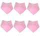 Baby Girls Bandana Bibs - 6 Pack, 100% cotton, Pink