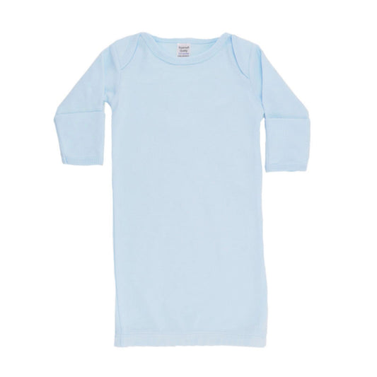 Baby Boys Night Gown, 100% Cotton, 0-3 Months - Blue