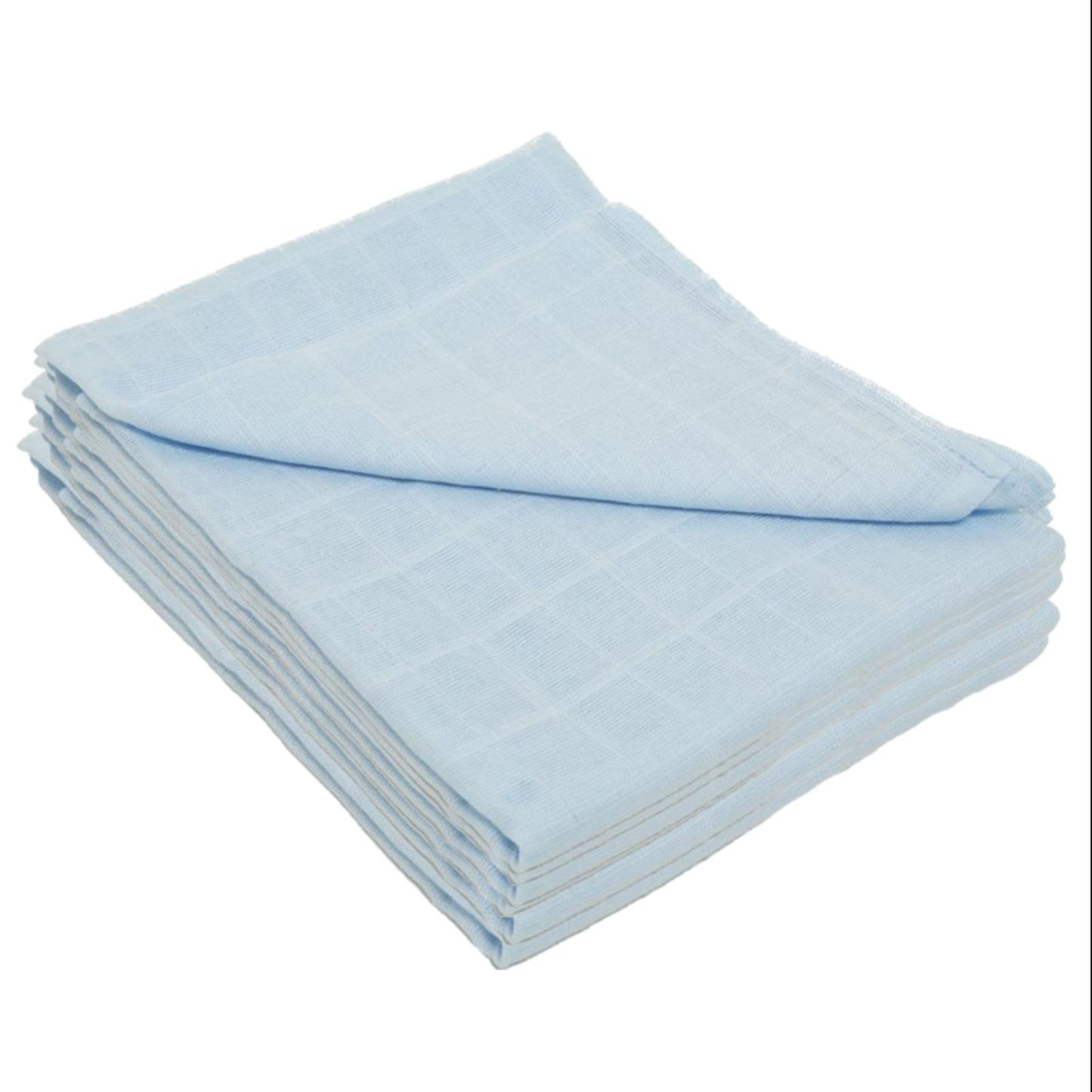 Baby Muslin Cloths, Muslin Squares - Boys, 6 Pack - Blue