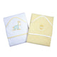 Baby Hooded Towels - 2 Pack, Lemon, Animal - 100% Cotton