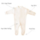 Premature Tiny Baby Sleepsuits, Boys & Girls Baby Grows, 2 Pack, Cream