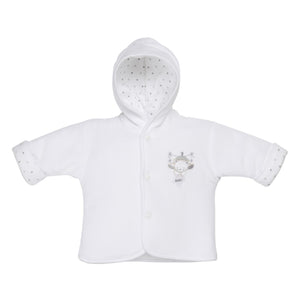 Baby Velour Jacket  - Dandelion, Boys, Girls - White