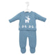 Baby Boys Knitted Outfit Set, Reindeer Theme - Blue, Dandelion