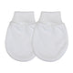 Baby Boys & Girls Hat And Scratch Mitts Set - Pure Cotton, White