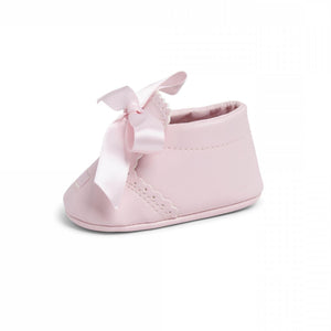 Baby Girls Leather Shoes - Hard-soled, Pink, Elliot - Sevva