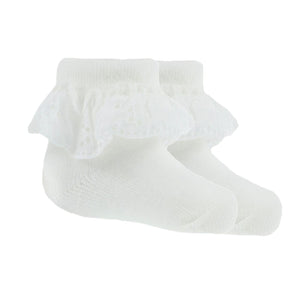 Broderie Anglaise Lace Socks - 2 Pairs