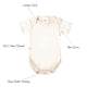 Baban Baby Bodysuits - 5 Pack - 100% Cotton, Made In Britain - Cream