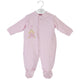 Baby Ribbed Sleepsuit - Pure Cotton - Pink - Dandelion