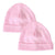 Baban Baby Hats - 2 Pack - 100% Cotton, Made In Britain - Pink