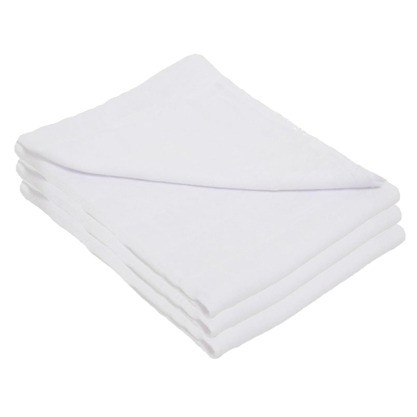 Baby Muslin Cloths, Muslin Squares - Boys, Girls, 3 Pack - White