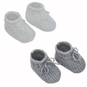 Knitted Booties - 2 Pack