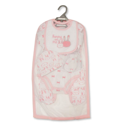 Baby Girls Layette Set - Pure Cotton Baby Clothing, Pink