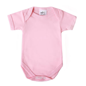 Baban Baby Bodysuits - 3 Pack - 100% Cotton, Made In Britain - Pink