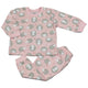 Baby Girls Pyjamas, Top and Bottoms Set - Pink Hedgehog , Pure Cotton