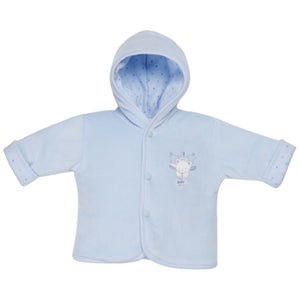 Premature Baby Boys Velour Jacket - Blue